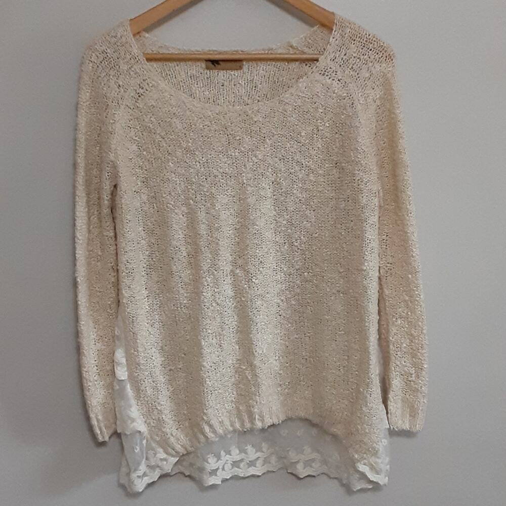 LF (Katsumi) Cream Lace Sweater large